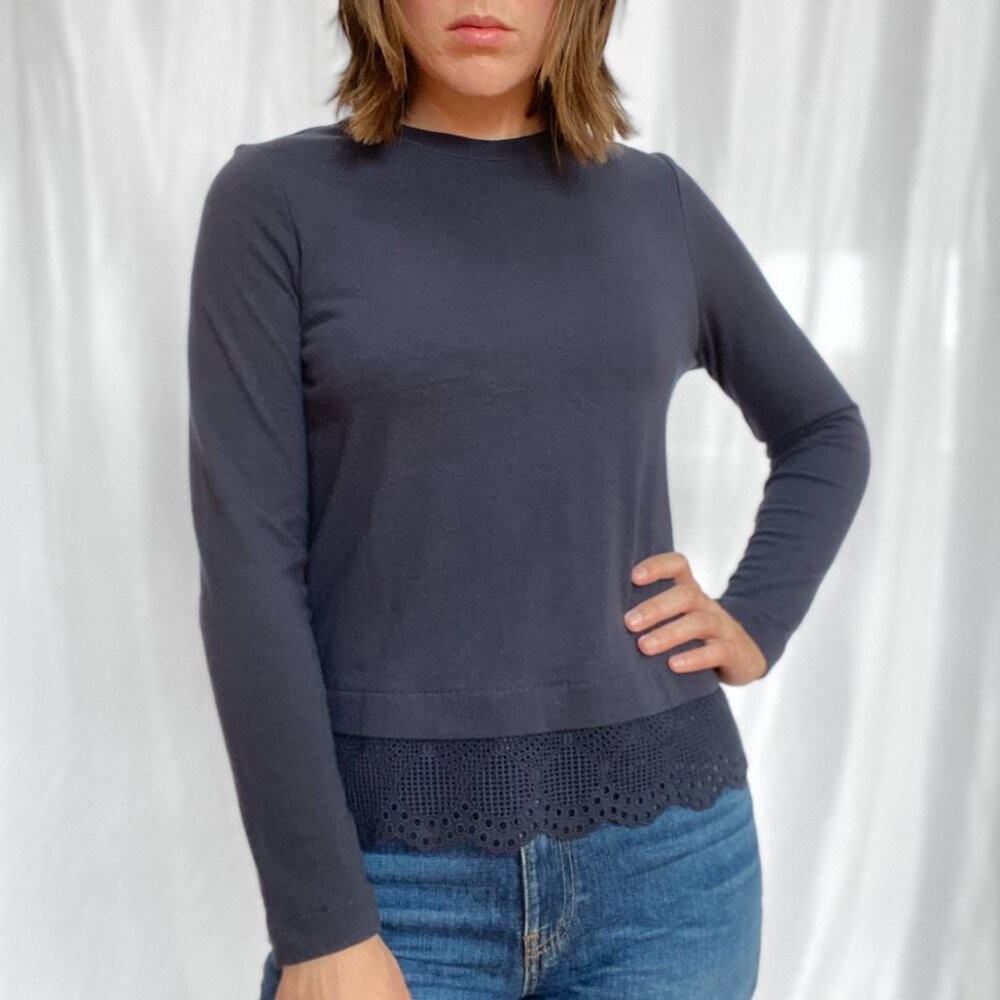 Banana Republic Scallop Hem Long Sleeve